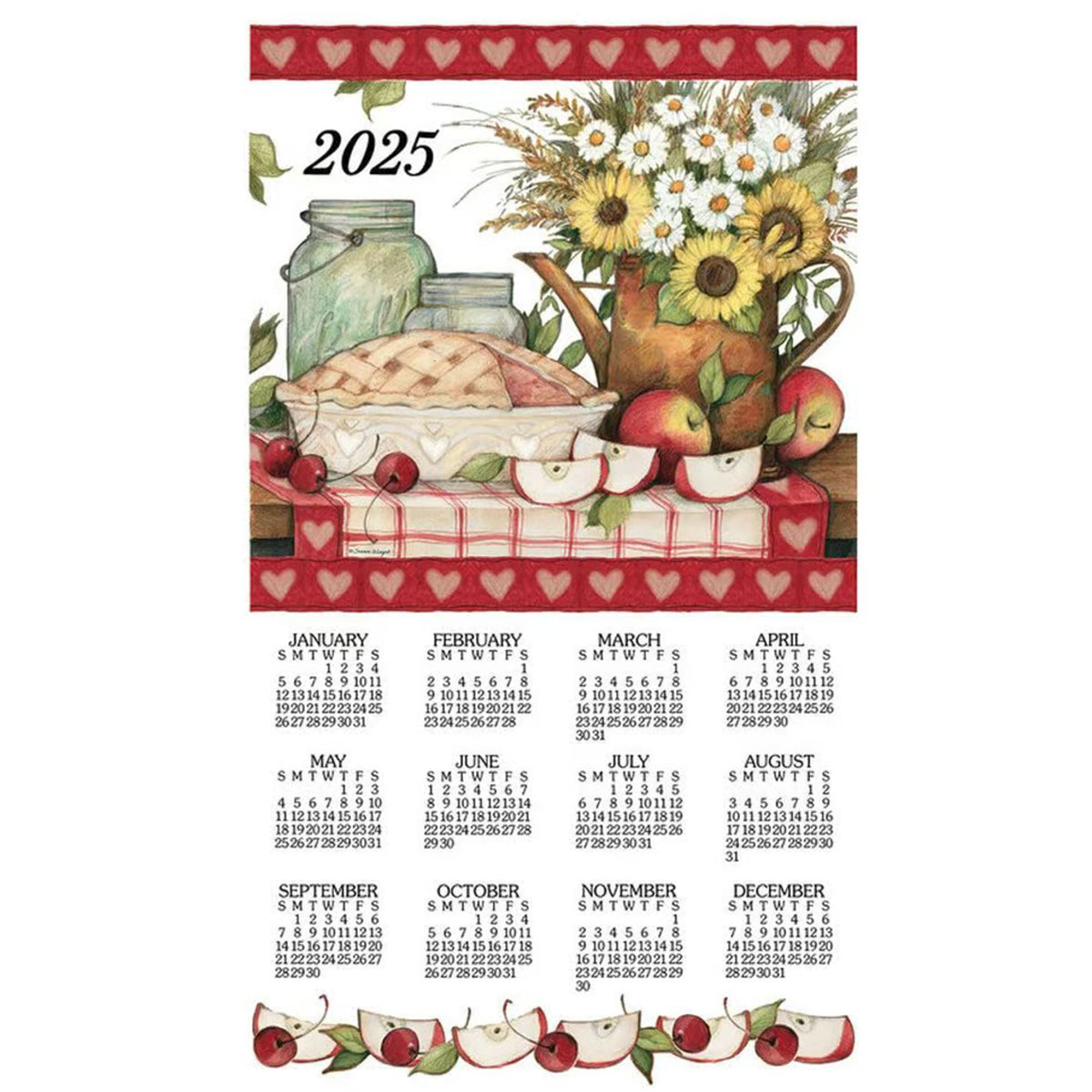 2025 Calendar Towels - Premium Cotton Bath & Kitchen Towels with Yearly Planner - Perfect for Home, Office, and Gifts