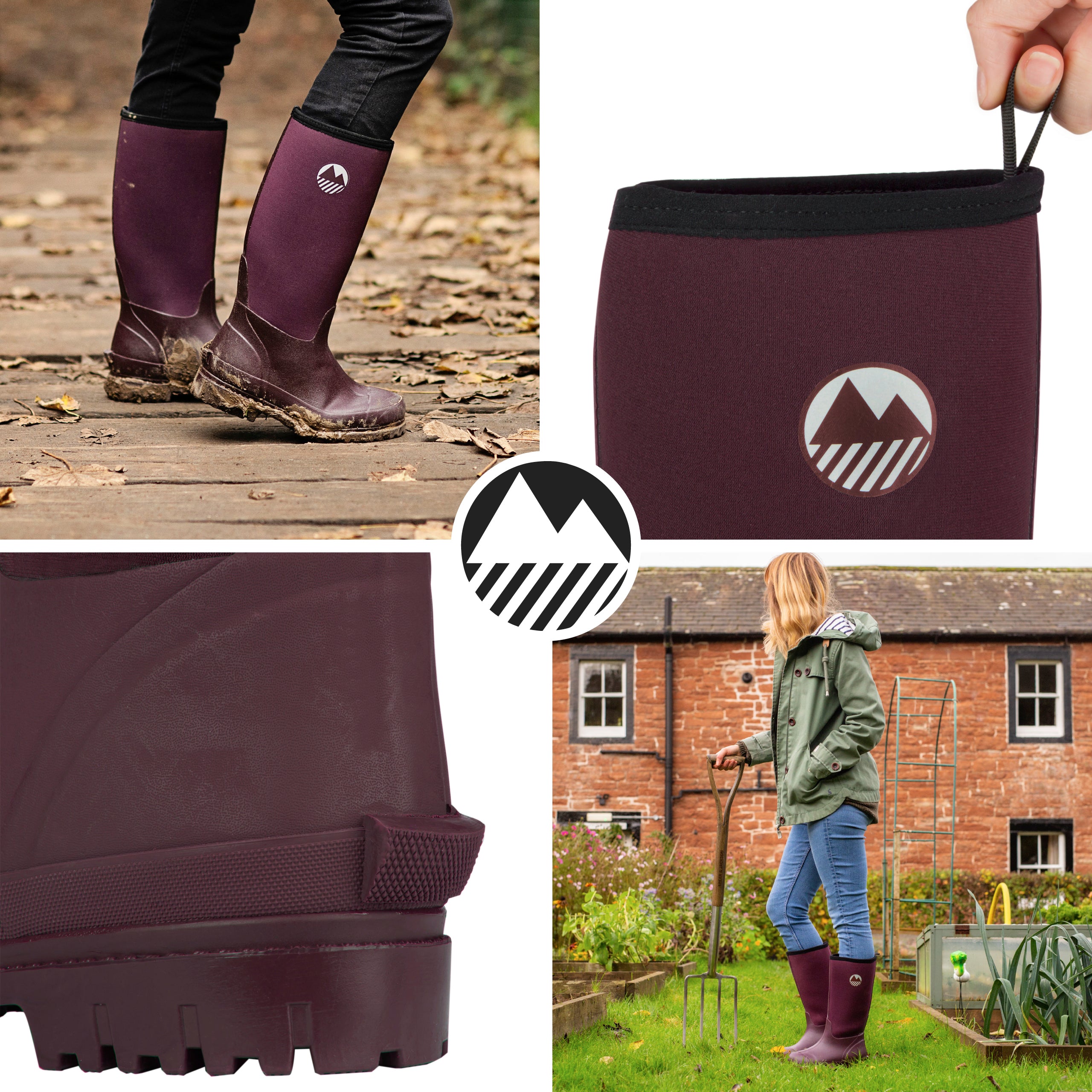 Women's Waterproof Neoprene Wellington Boots - Comfortable Rain Boots for Women - Perfect for Gardening, Hiking & Outdoor Activities