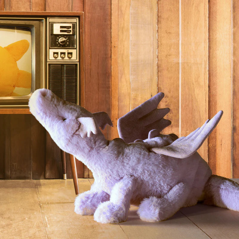 Lavender Dragon Plush Toy - Extra Large Cute Stuffed Animal for Kids & Adults | Perfect for Bedroom Decor, Gift Giving, and Stress Relief
