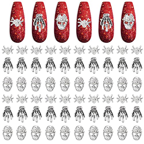 Silver Halloween Nail Charms