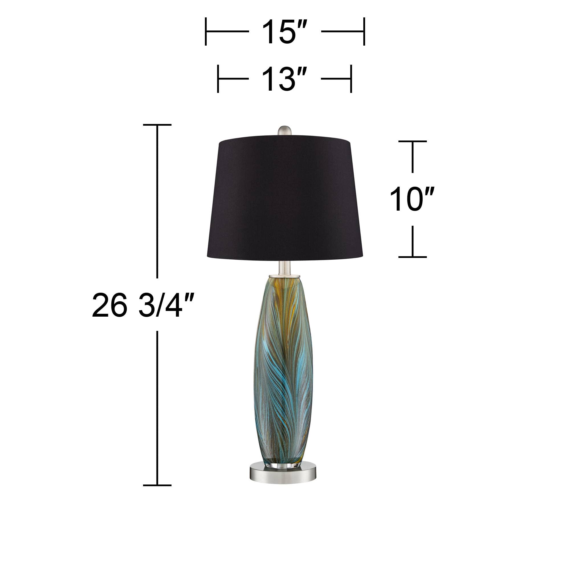 360 Lighting Azure Modern Table Lamps Set of 2 - 26.75