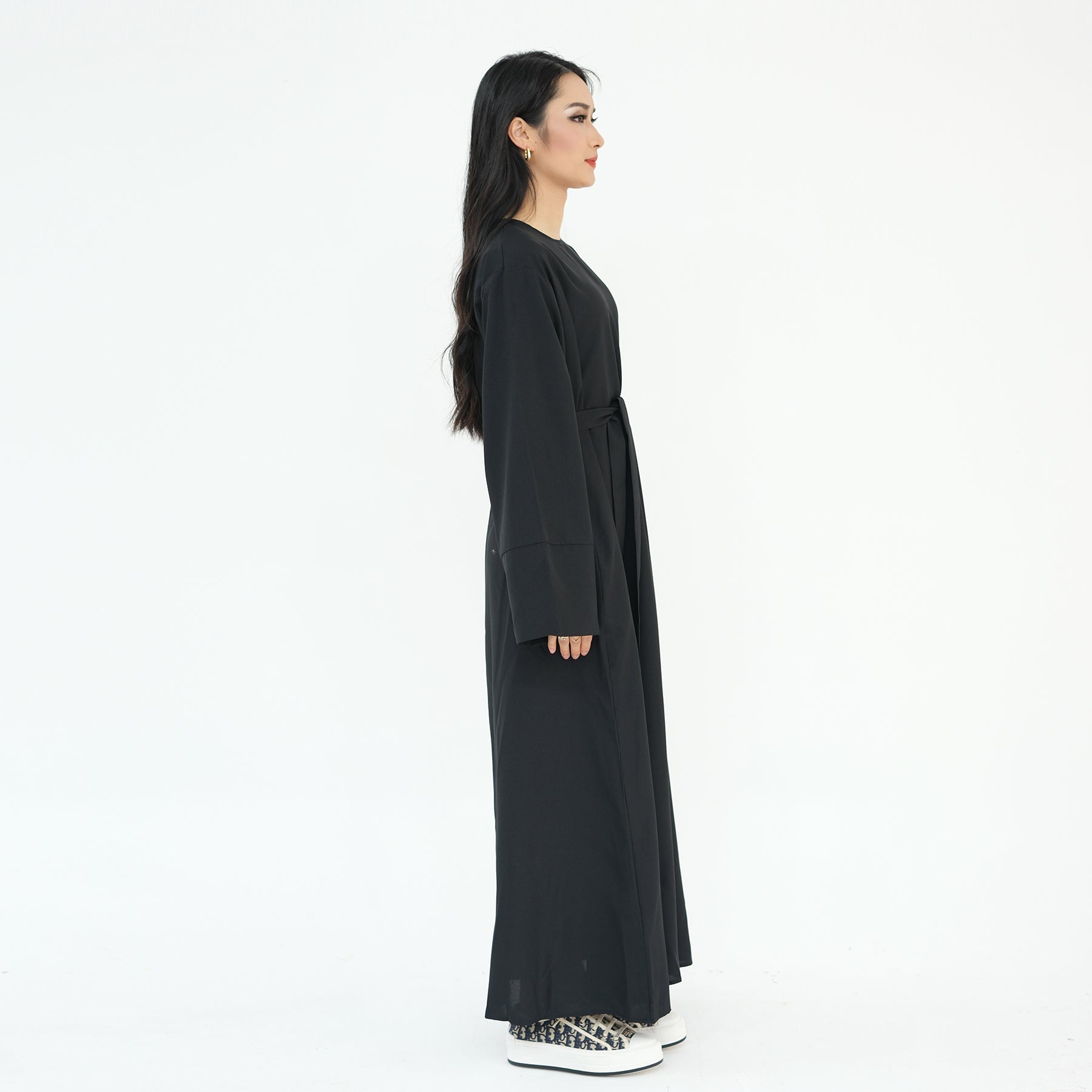 Elegant Heather Everyday Abaya Dress - Black Muslim Prayer Dress for Women | Perfect for Daily Wear, Mosque & Special Occasions