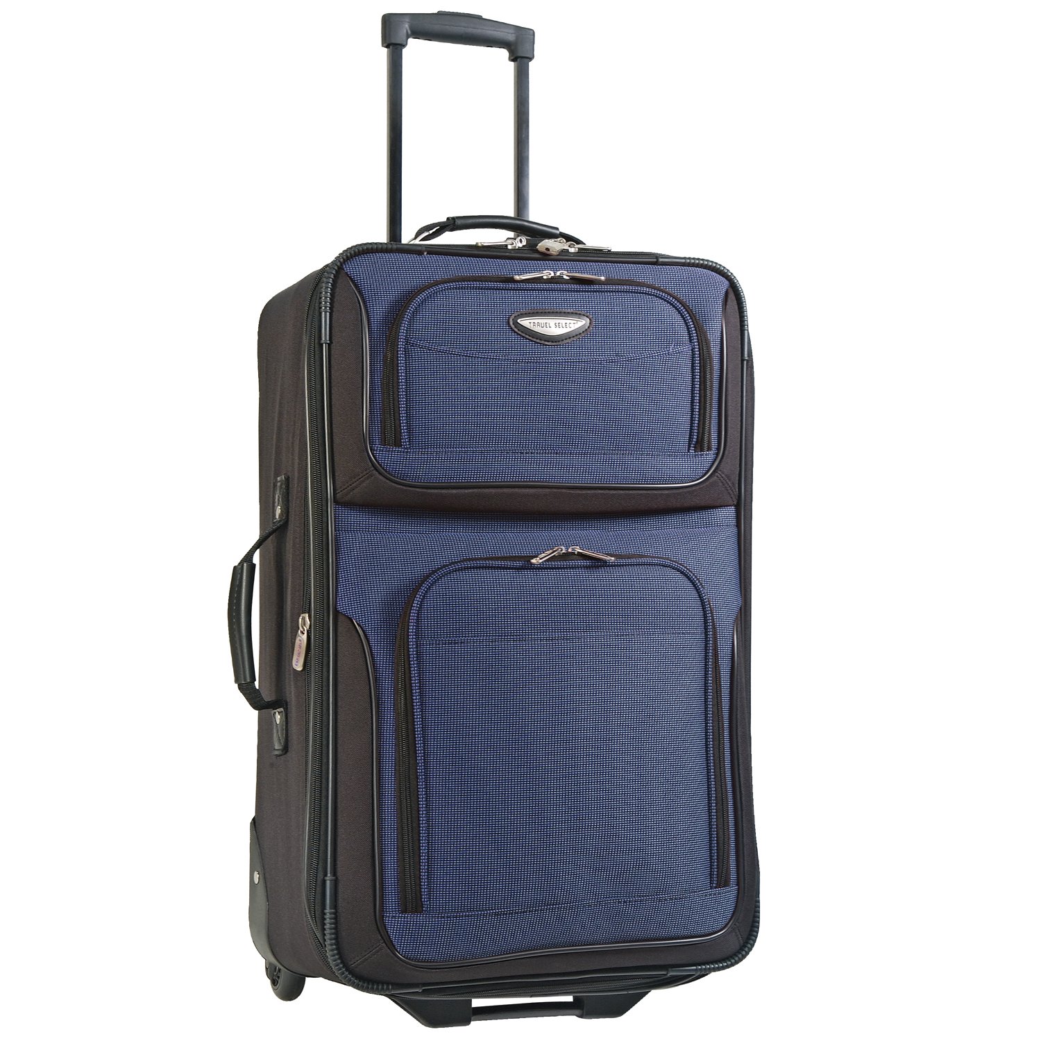 Travel Select Amsterdam Expandable Rolling Upright Luggage Set - 4-Piece Navy Blue Suitcase for International Travel & Business Trips | Durable Spinner Wheels & TSA Lock