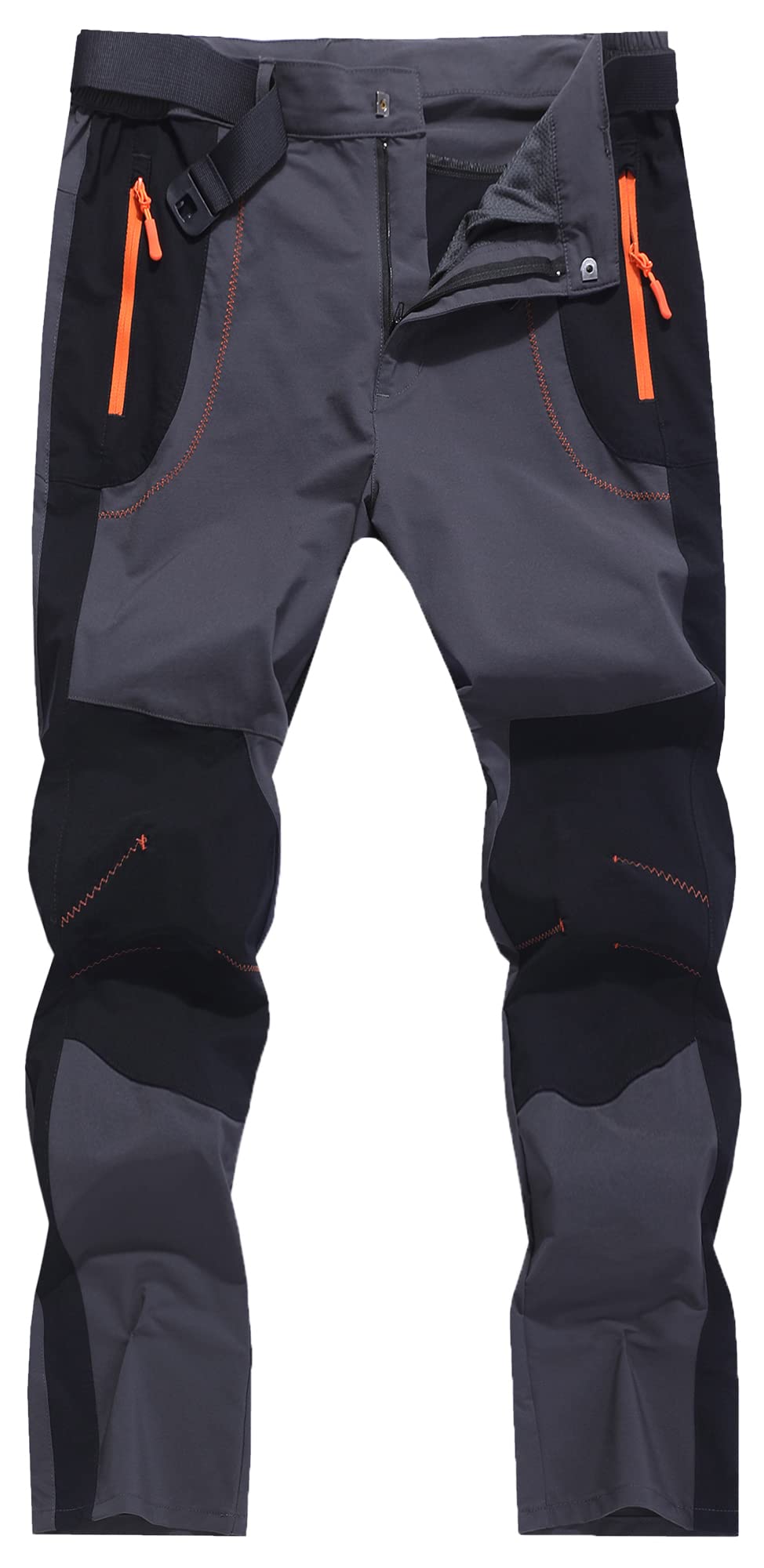 Men's Quick-Dry Hiking Cargo Pants - Water Resistant Lightweight Outdoor Pants with Breathable Fabric & Zipper Pockets - Perfect for Mountain Climbing, Camping & Work Wear