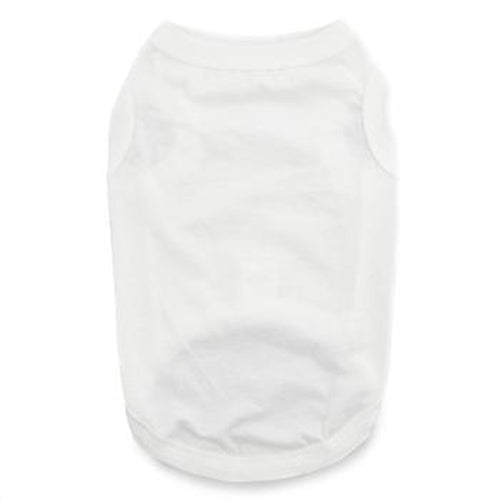 Premium Cotton Dog Tank Top - Breathable & Comfortable White Pet Shirt for Small & Medium Dogs - Perfect for Summer Walks & Outdoor Adventures