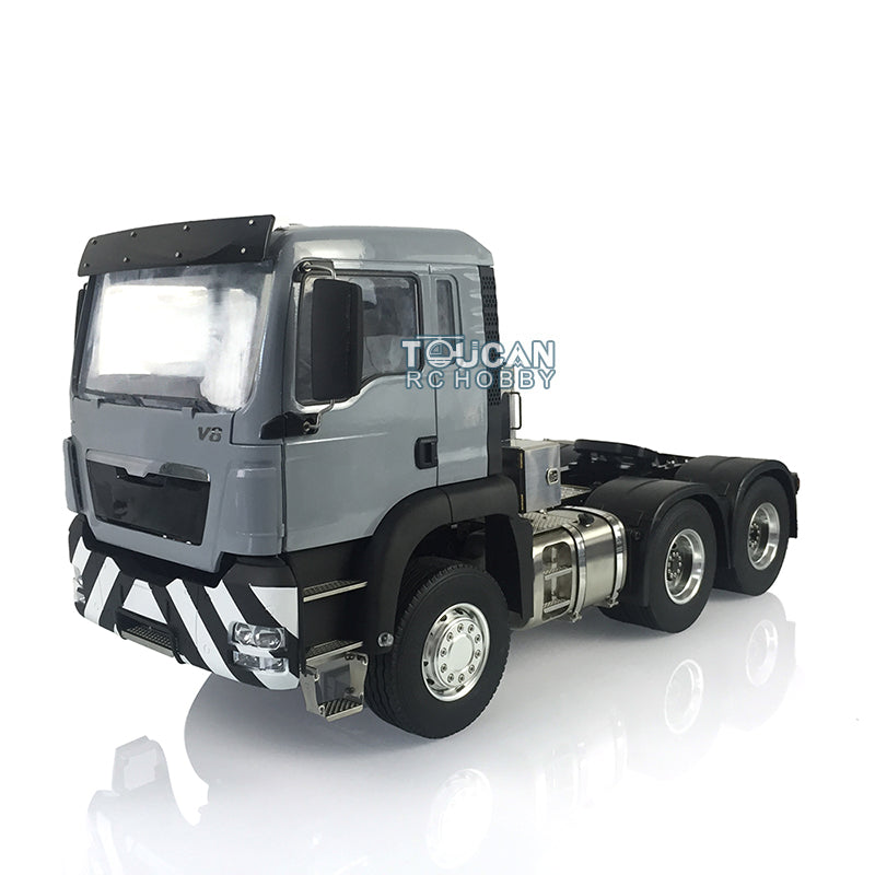 1/14 Scale LESU RC Metal TGX Tractor Truck DIY Kit - 6x4 Axles Chassis with LED Lights, Sound System, Battery, Radio & Charger - Perfect for RC Truck Enthusiasts & Model Collectors - Great for Off-Road Play, DIY Projects & Display Collections
