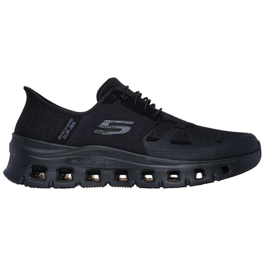 Slip Resistant Work Shoes for Men - Glide Step Pro Sr Non-Slip Black Safety Shoes for Restaurant, Kitchen & Hospital Workers