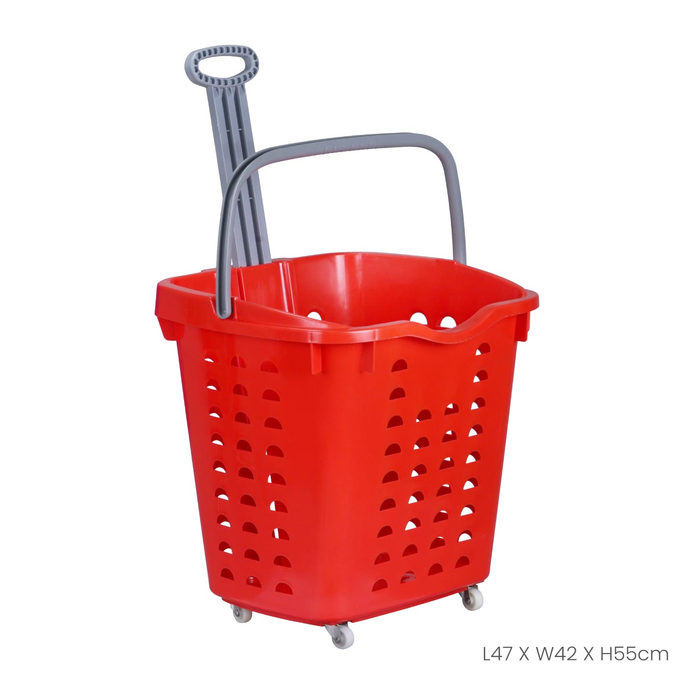 Foldable Shopping Basket Trolley with Wheels - Lightweight Grocery Cart for Supermarket, Mall & Home Use - Durable & Portable Shopping Basket (4321) - Perfect for Groceries, Laundry & Storage