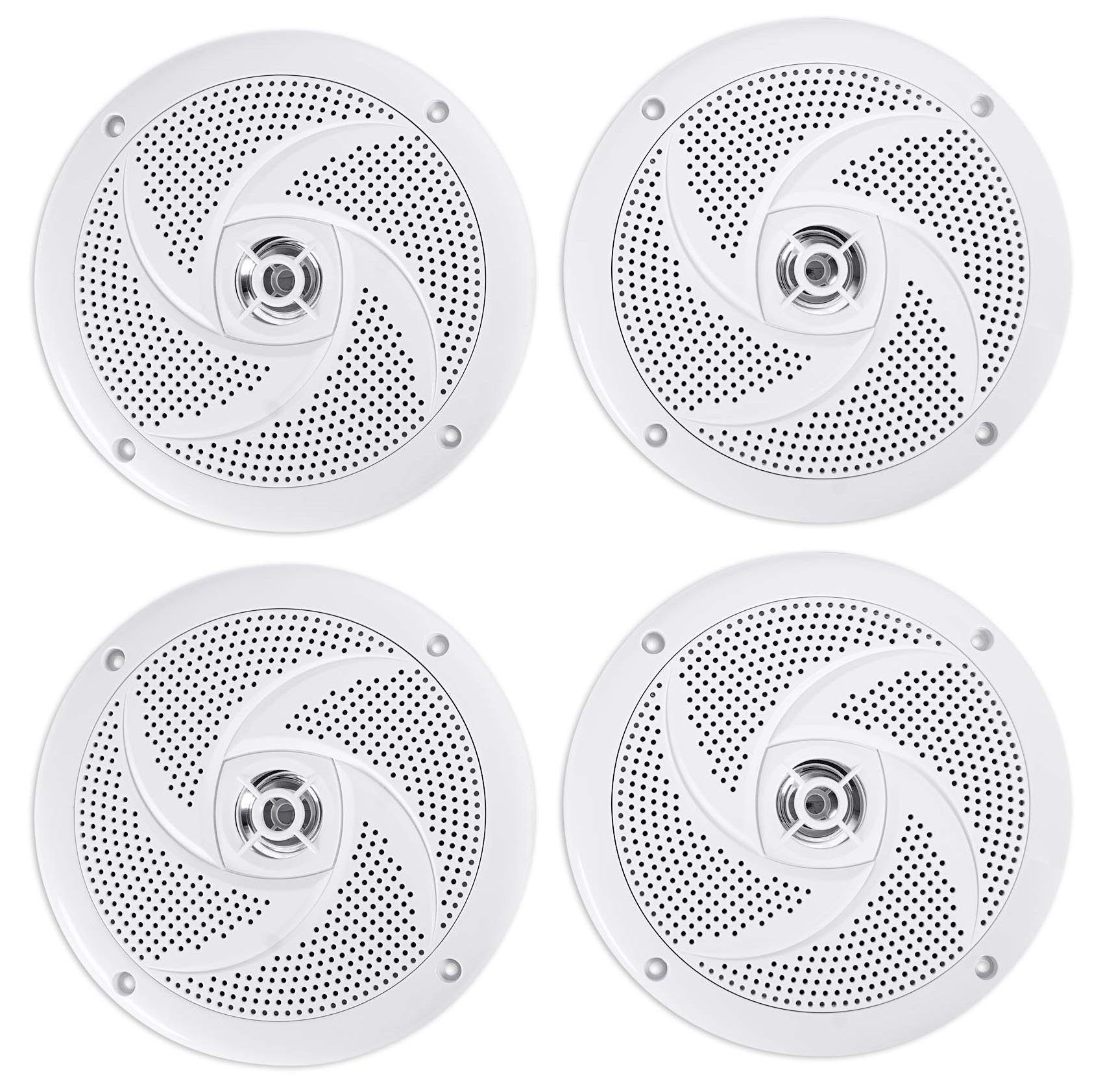 Rockville RSM65W 6.5 Inch 640 Watt Waterproof Marine Boat Speakers - Slim Shallow Mount for Boats, Yachts & Outdoor Watercraft Use