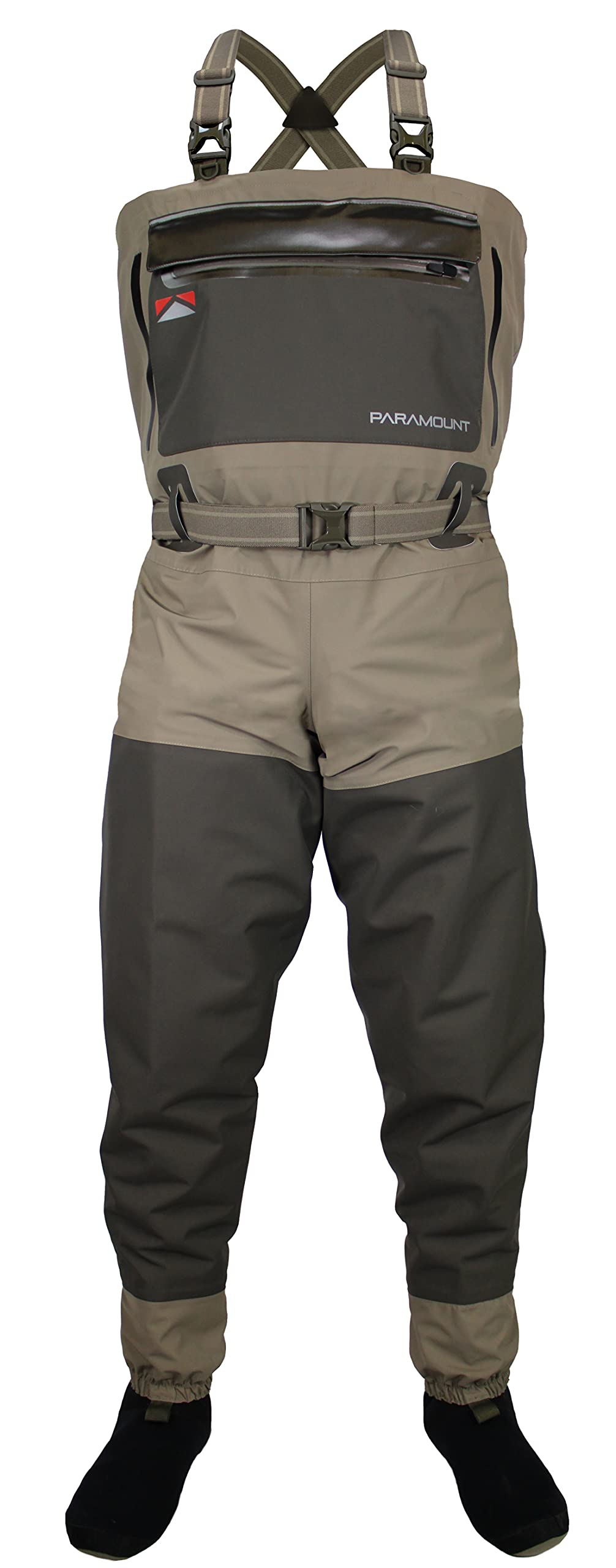 **Paramount Outdoors Slate Breathable Stockingfoot Full Wrap 6-Ply Fishing Chest Wader for Men & Women – Lightweight, Waterproof, Durable for Fly Fishing, Hunting & Outdoor Adventures**