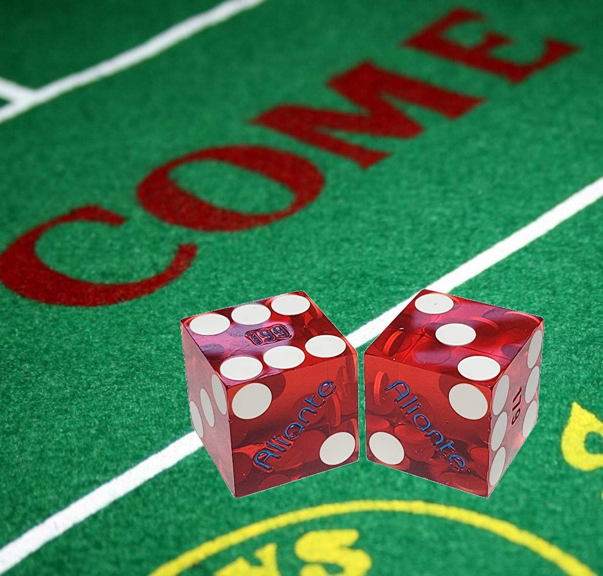 19mm Craps Dice Pair - Authentic Las Vegas Casino Dice for Table Games