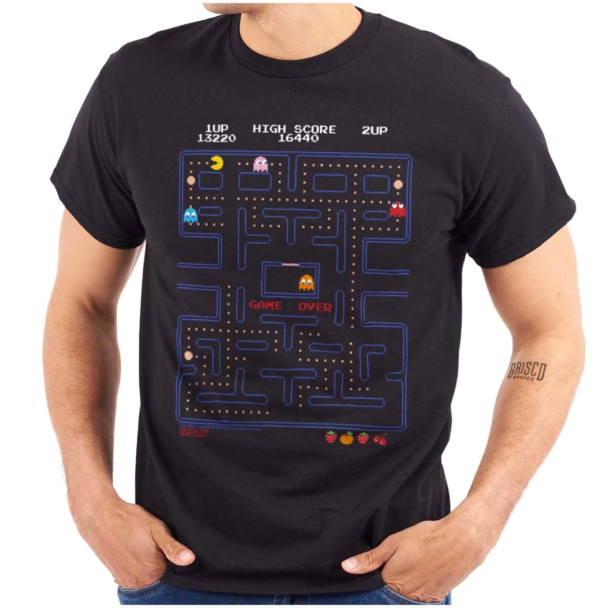 Pacman Game Over Retro Video Gaming Graphic T-Shirt for Men & Women - Perfect for Gamers, Casual Wear & Nostalgic Fashion