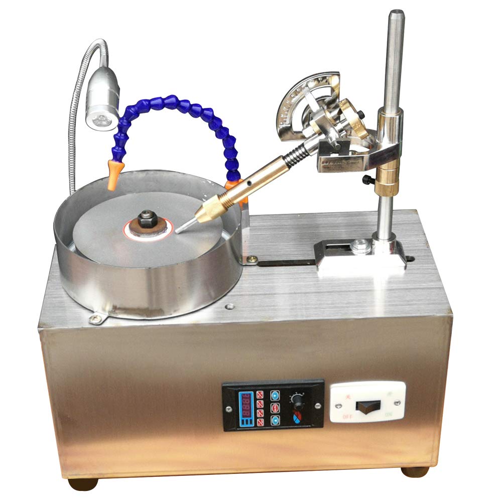 3000RPM Gem Faceting Machine - Professional Jewelry Angle Grinding & Polishing Tool with LED Light for Lapidary, 110V - Perfect for Gemstone Cutting, Faceting, and Jewelry Making at Home or Workshop