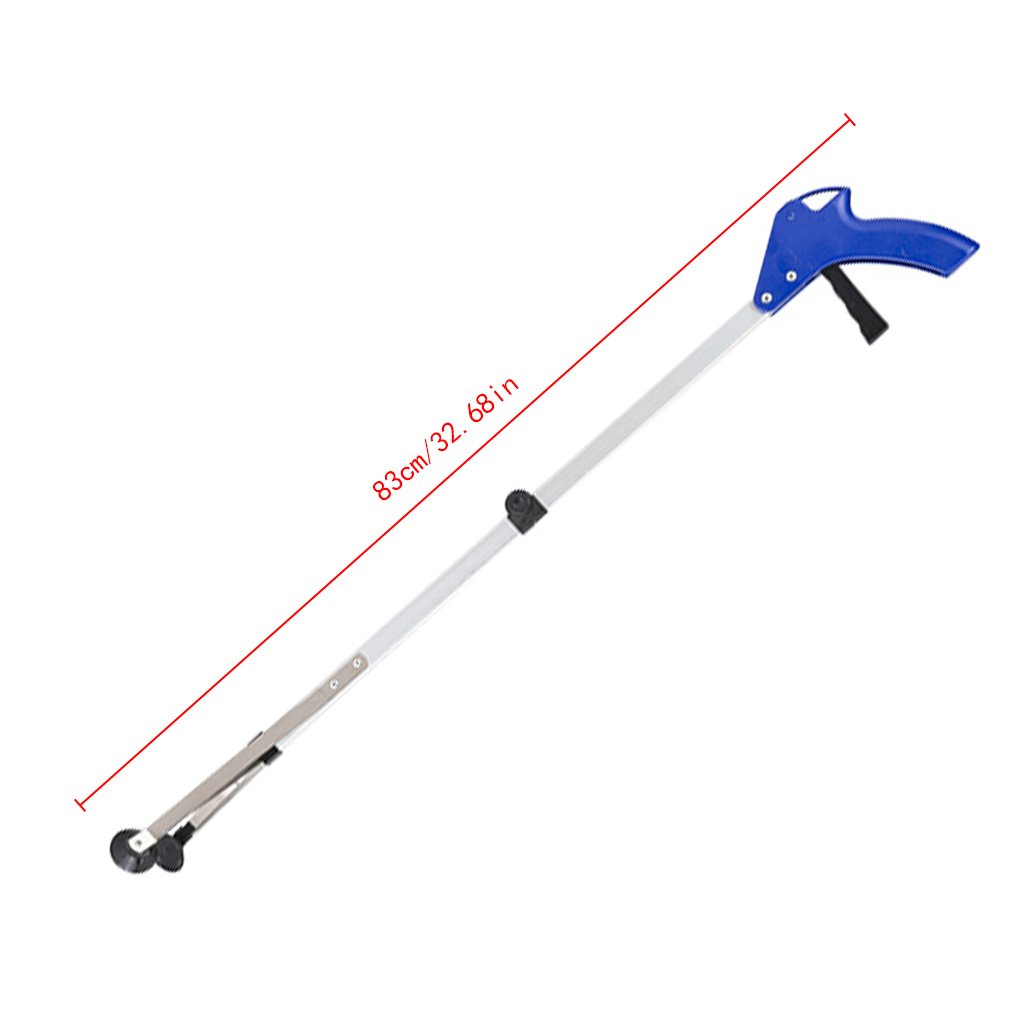 illombo Alloy Sanitation Trash Picker - Heavy Duty Garbage Gripper Tool for Litter Collection, Yard Waste Cleanup & Pet Waste Pickup - Ergonomic Trash Clamp with Foldable Design for Home, Park & Outdoor Cleaning