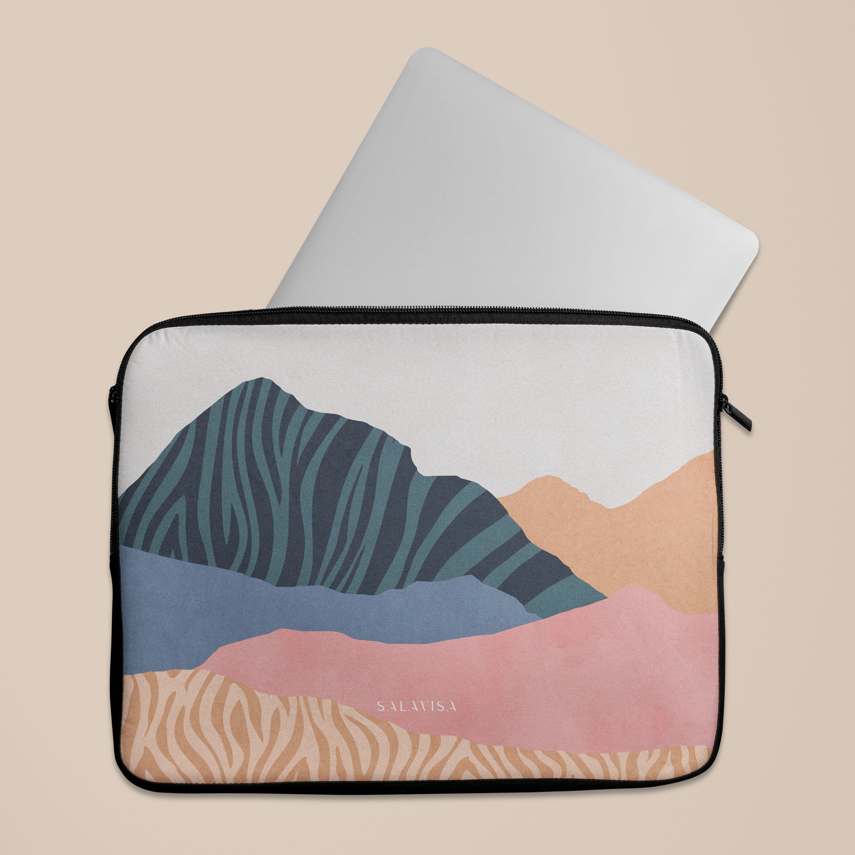 Pale Tranquility Laptop Sleeve - 13 Inch Protective Case for MacBook Air/Pro - Lightweight & Water-Resistant Laptop Sleeve for Work, School & Travel