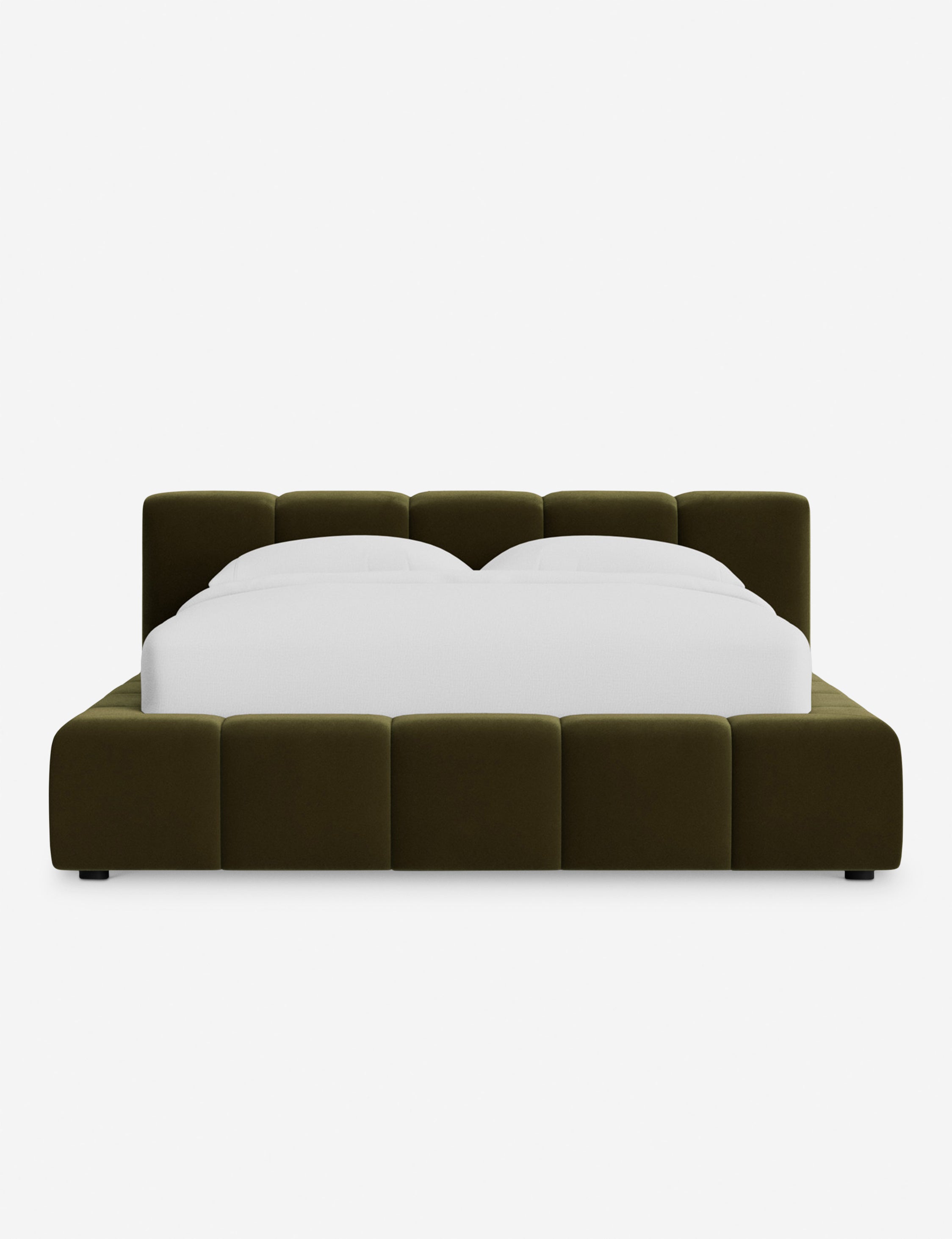Cambry Platform Bed Frame - Modern Minimalist Wooden Bed with Headboard - Perfect for Bedroom, Guest Room & Small Spaces