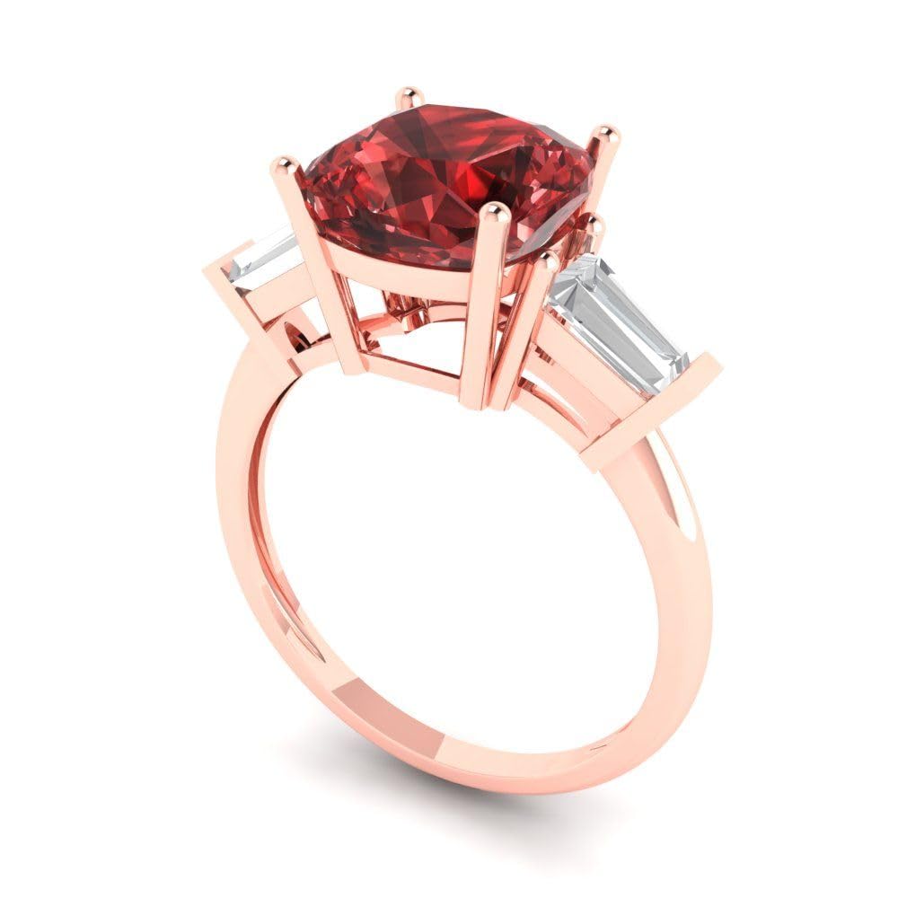 2.5ct Natural Amethyst Solitaire Ring - 14K Rose Gold Radiant Cut Wedding Band for Women | Art Deco Bridal Jewelry, Anniversary Gift for Her | Perfect for Engagement, Proposal & Special Occasions