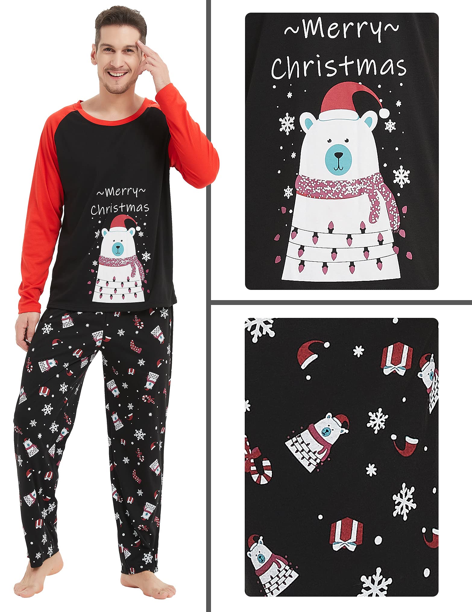 Cute Polar Bear Family Matching Pajama Sets - Christmas Sleepwear for Cozy Nights