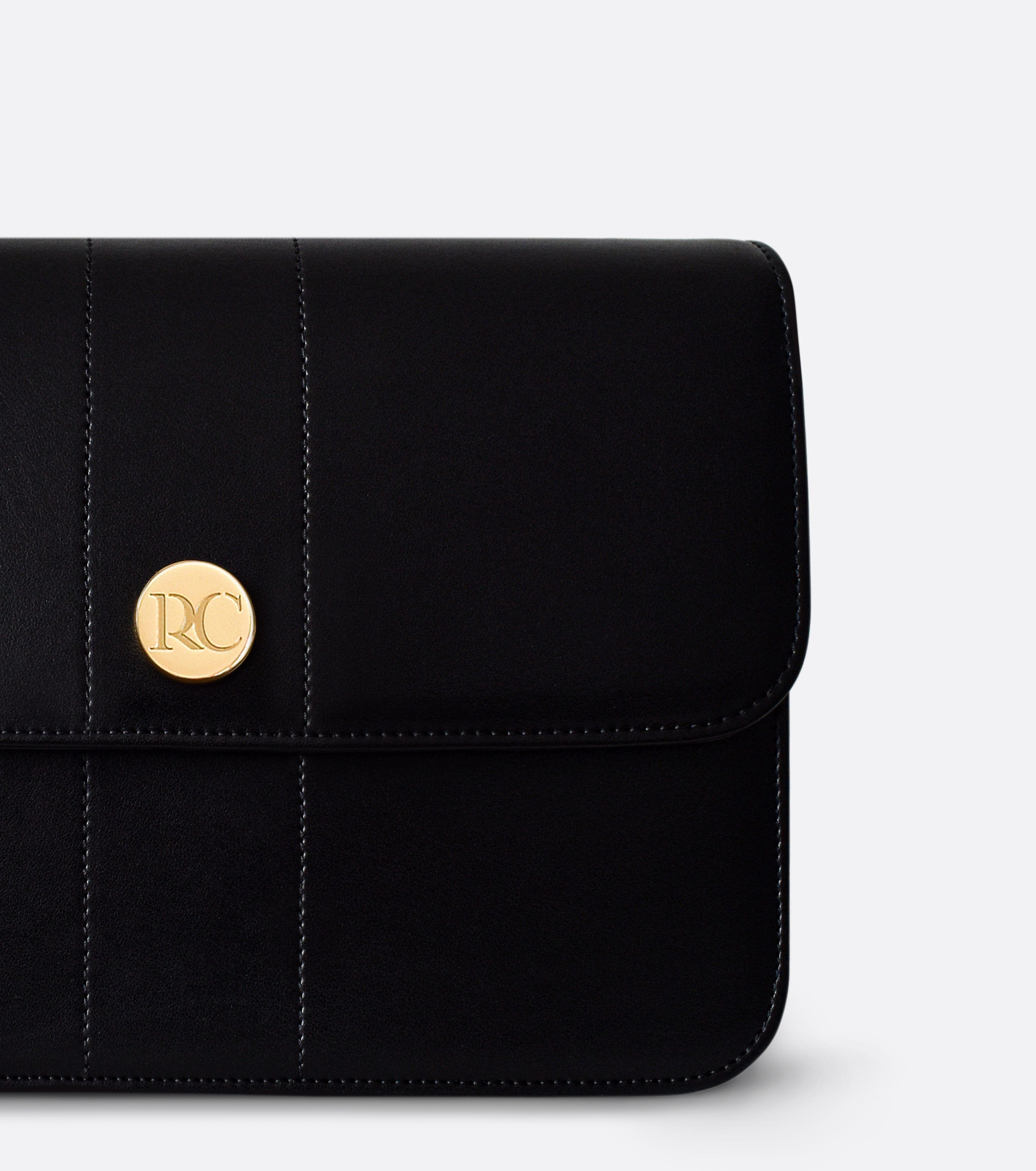 Vegan Leather Shoulder Bag for Women | Midi Nomad Apple Crossbody Purse | Black | Perfect for Work, Travel & Everyday Use
