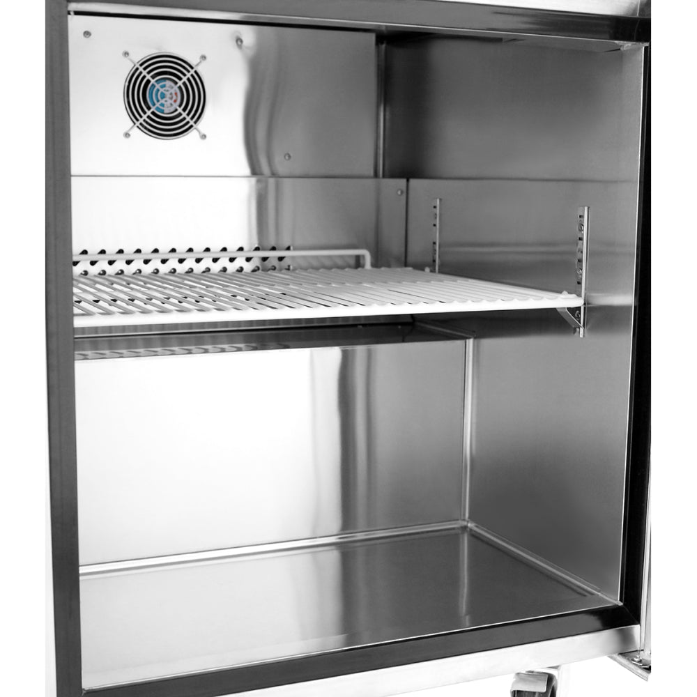 Atosa MGF8401GRL 27-Inch Solid Left Door Undercounter Refrigerator - 7.2 Cu.Ft. Commercial Grade Compact Fridge for Restaurants, Bars, and Small Kitchens - Perfect for Food Storage and Beverage Cooling