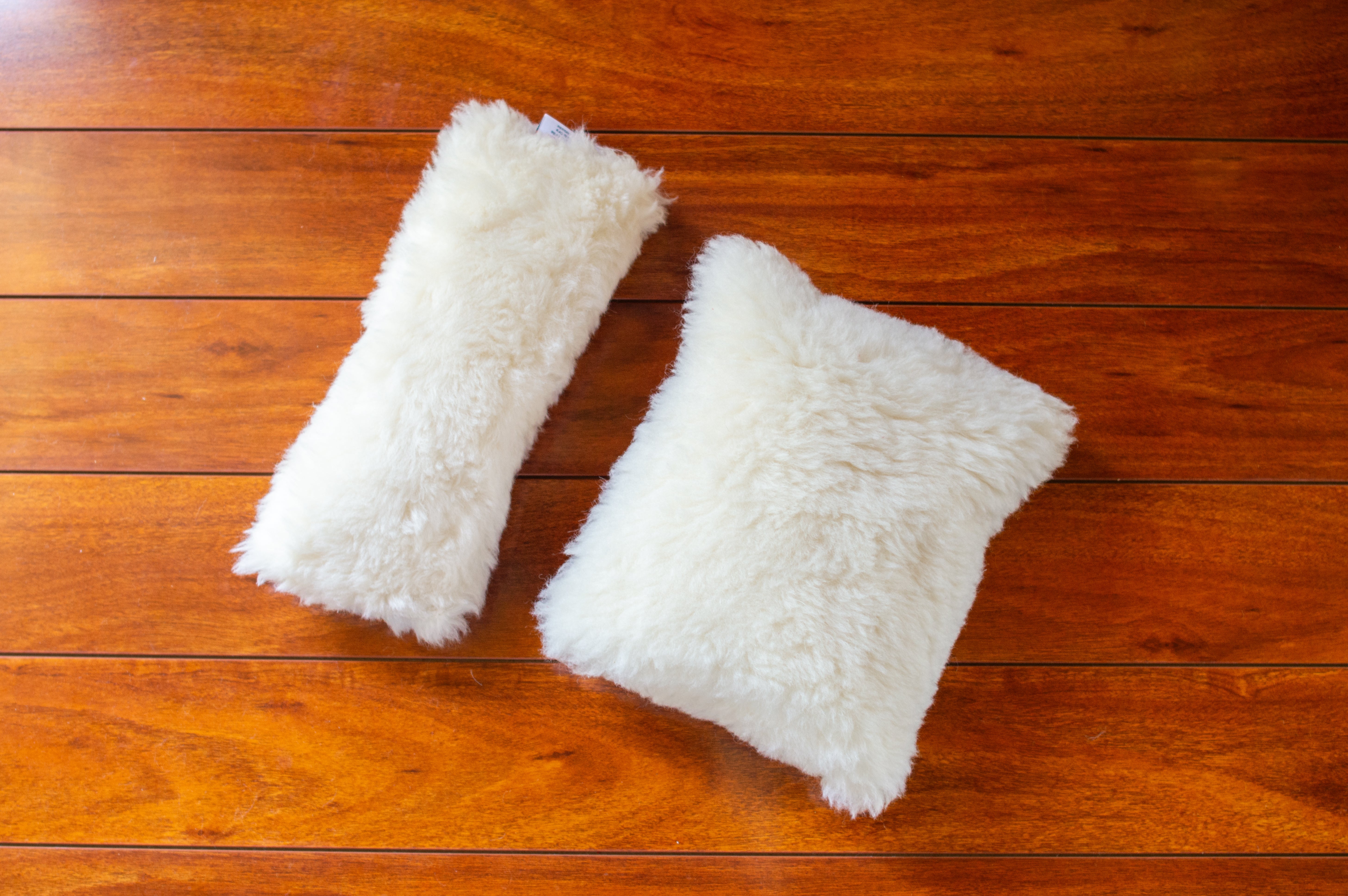 Soft Wool Filled Small Pillow for Bed, Couch & Travel - Cozy & Hypoallergenic Support for Neck & Back