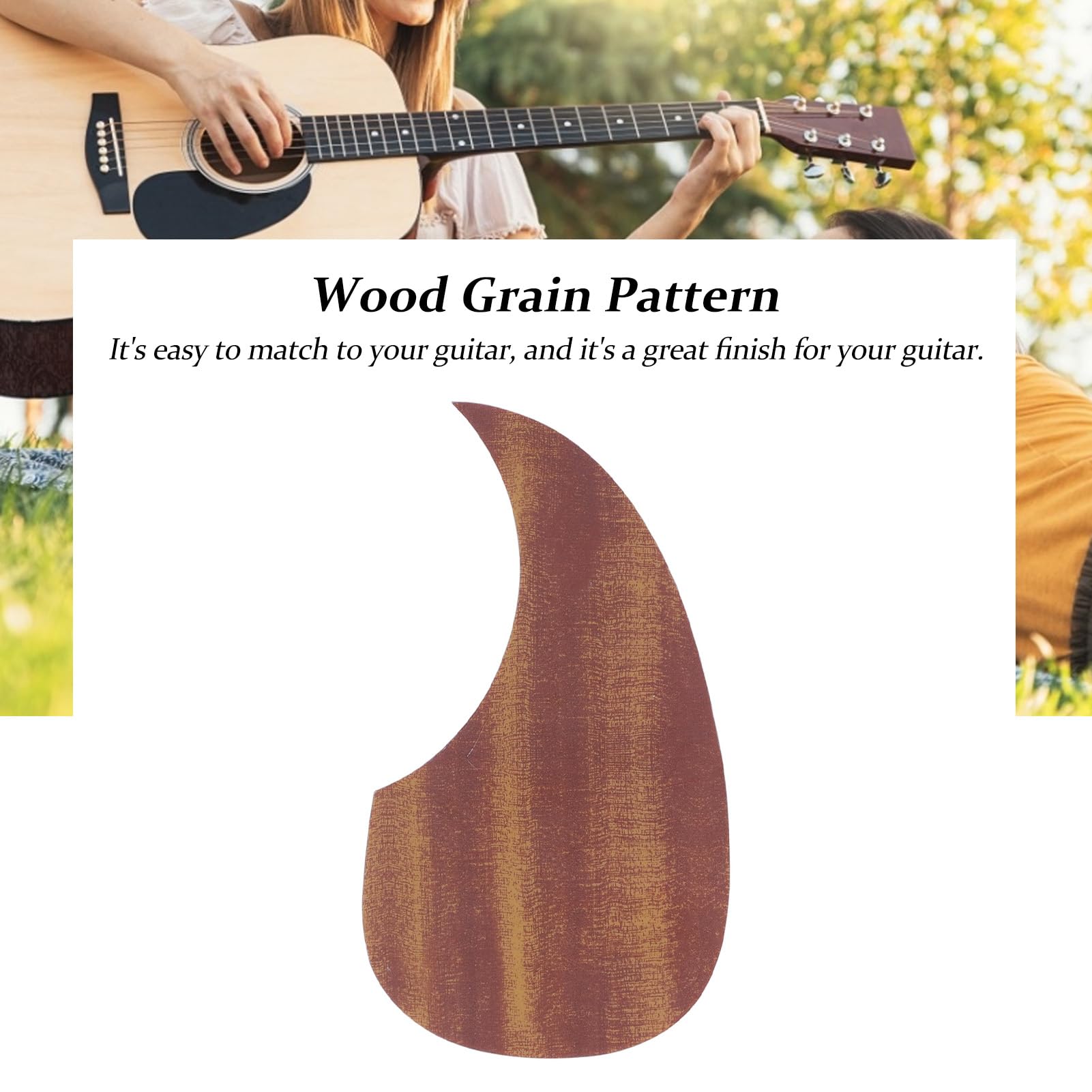 Acoustic Guitar Pickguard - Anti-Scratch PVC Guard Plate & Sticker Replacement Part | Perfect for Guitar Protection & Maintenance