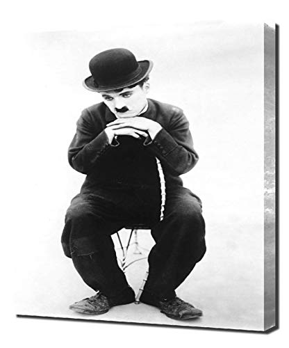 Charlie Chaplin Little Tramp Canvas Art Print - Vintage Wall Decor - Stretched Canvas Wrap - Perfect for Living Room, Bedroom & Office Decor