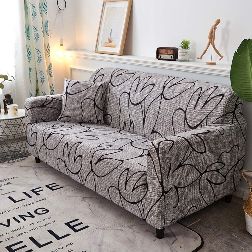 EBTOOLS Stretchable Sofa Cover for 2-Seater Couches (145-185cm) - Premium Furniture Protector for Living Room, Home Decor, Pet & Kid Proof Couch Slipcover - Easy Fit for Sectional Sofas, Recliners & Loveseats