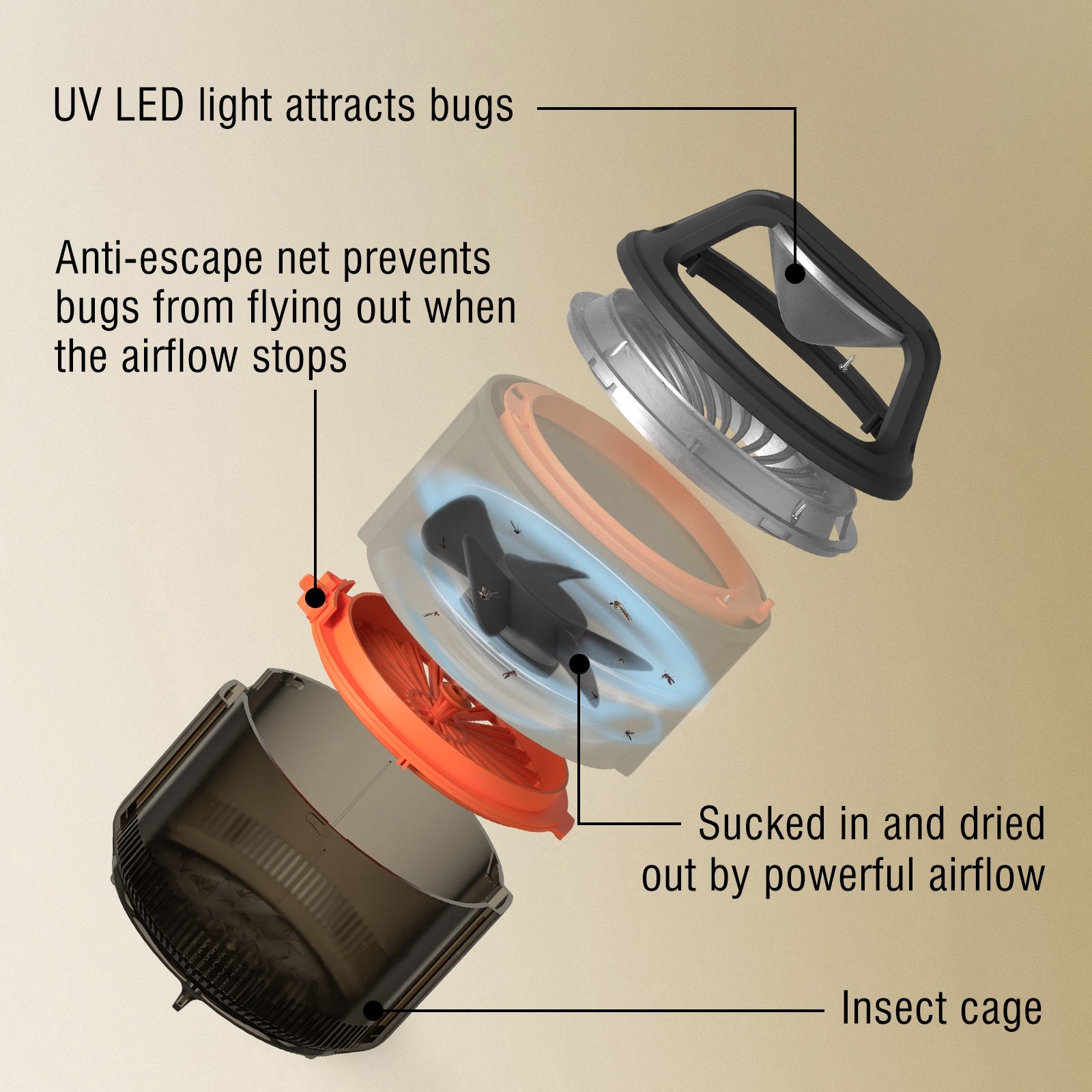 Raddy MS1 Indoor Insect Trap - Anti Escape Net Design for Effective Physical Pest Control | Ideal for Homes, Kitchens, and Bedrooms