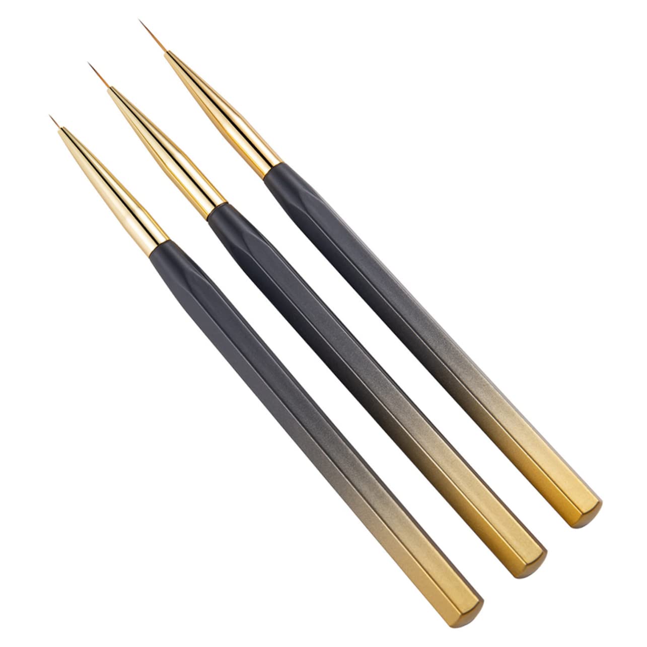 12 Pcs Professional Nail Art Liner Brush Set - Nail Design Manicure Tools with Nylon Wool Tips for Salon & Home Use - Perfect for Gel, Acrylic & DIY Nail Art