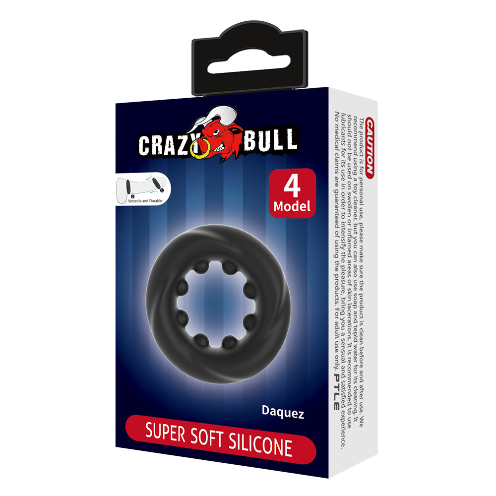 Crazy Bull Daquez Silicone Cock Ring (Model 4) - Premium Stretchy Penis Ring for Enhanced Pleasure & Erection Support - Perfect for Couples Play & Solo Use
