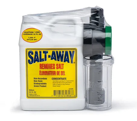Salt Away Concentrate Kit with Mixing Unit - Boat & RV Salt Remover for Marine & Vehicle Cleaning - Perfect for Saltwater Flushing & Corrosion Prevention