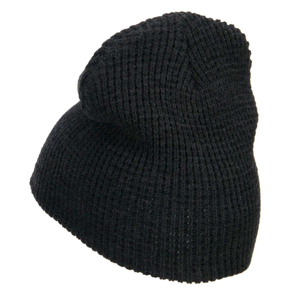 Large Diamond Embroidered Waffle Knit Beanie Hat for Women - Winter Warm Fashion Accessory for Outdoor Activities & Street Style