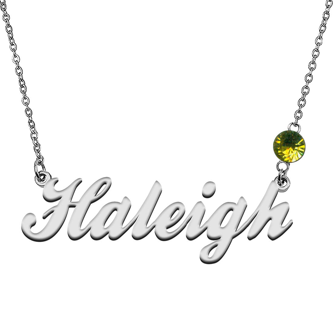 Personalized Name Necklace with Birthstone Initial - Custom Engraved Jewelry for Women, Gift for Mom, Wife, Daughter | Perfect for Birthdays, Anniversaries & Special Occasions