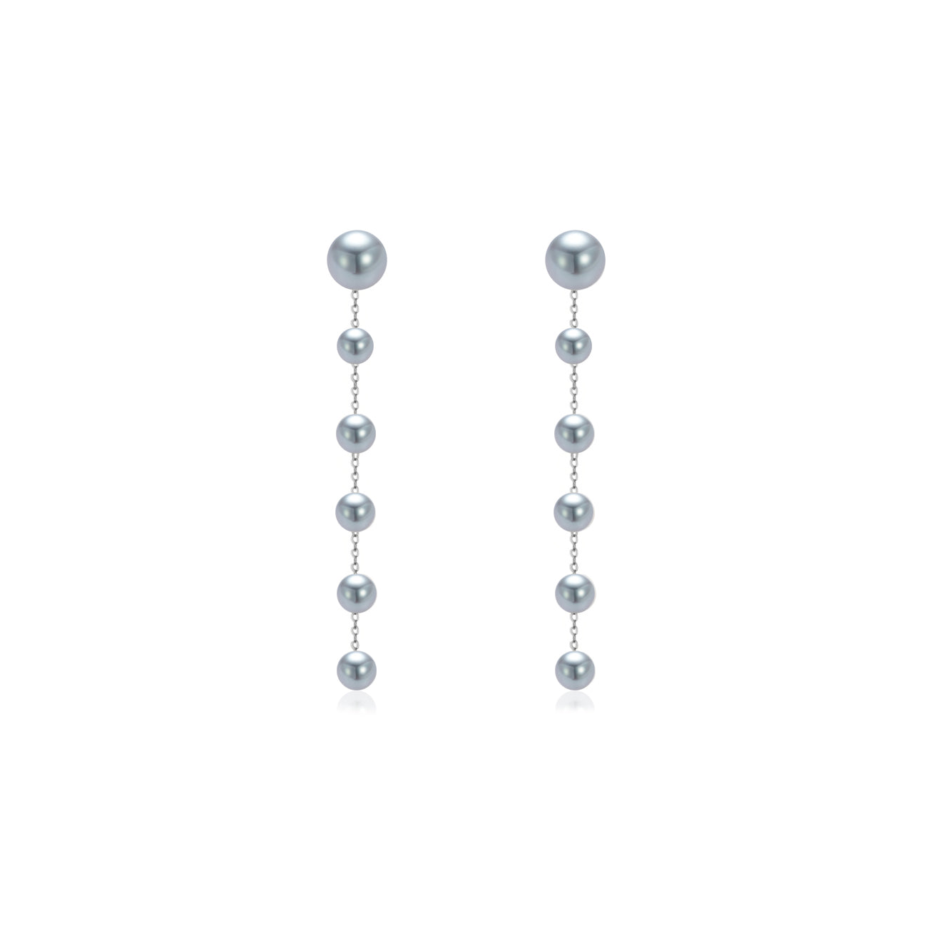 18K Gold Silver Blue Akoya Pearl Stud Earrings for Women - Luxury Pearl Jewelry Gift for Wedding, Anniversary & Special Occasions