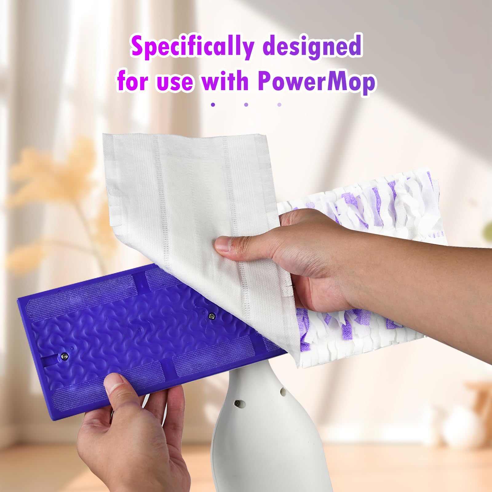 20-Pack Disposable Mopping Pads Refills for PowerMop - Multi-Surface Floor Cleaning Pads Replacement for Hardwood, Tile & Laminate Floors - Ideal for Kitchen, Bathroom & High-Traffic Areas