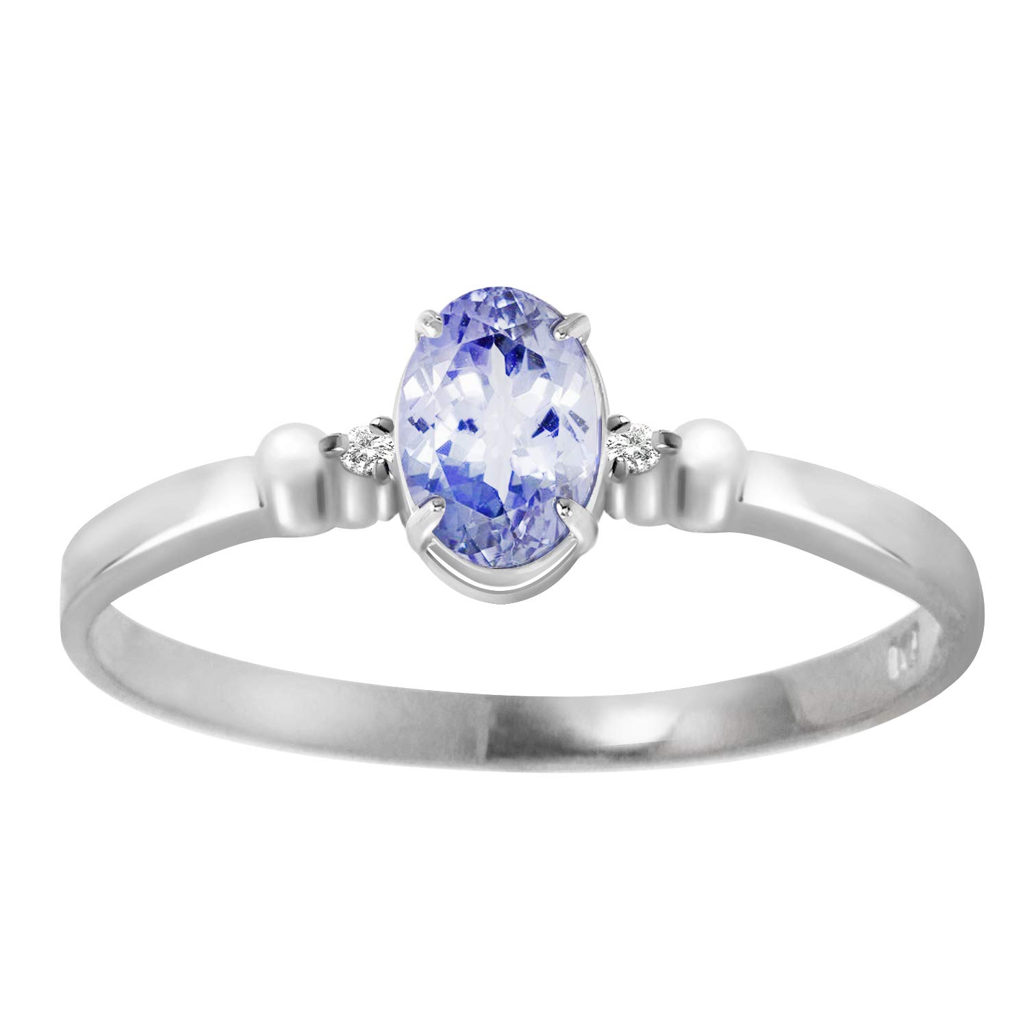 14K Yellow, White & Rose Gold Ring with Natural Diamonds & Tanzanite - Elegant Galaxy Gold GG Jewelry for Women | Perfect for Weddings, Anniversaries & Special Occasions