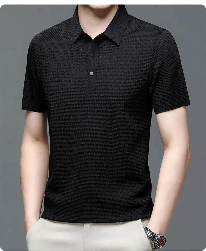 Men's Short Sleeve Polo Shirt - Breathable Cotton Casual Shirt for Golf, Work & Everyday Wear | Loop Up Brand