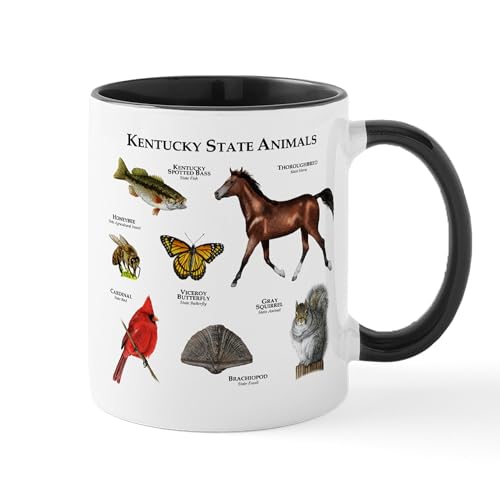 White/Black Inside - Kentucky State Animals Mug