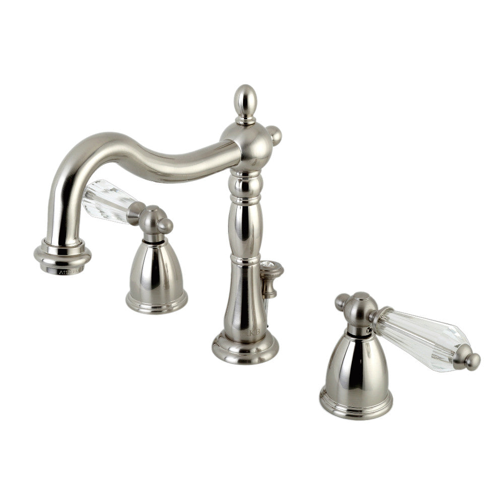 Kingston Brass KB1972WLL Wilshire Widespread Bathroom Faucet with Brass Pop Up Drain - Elegant 8