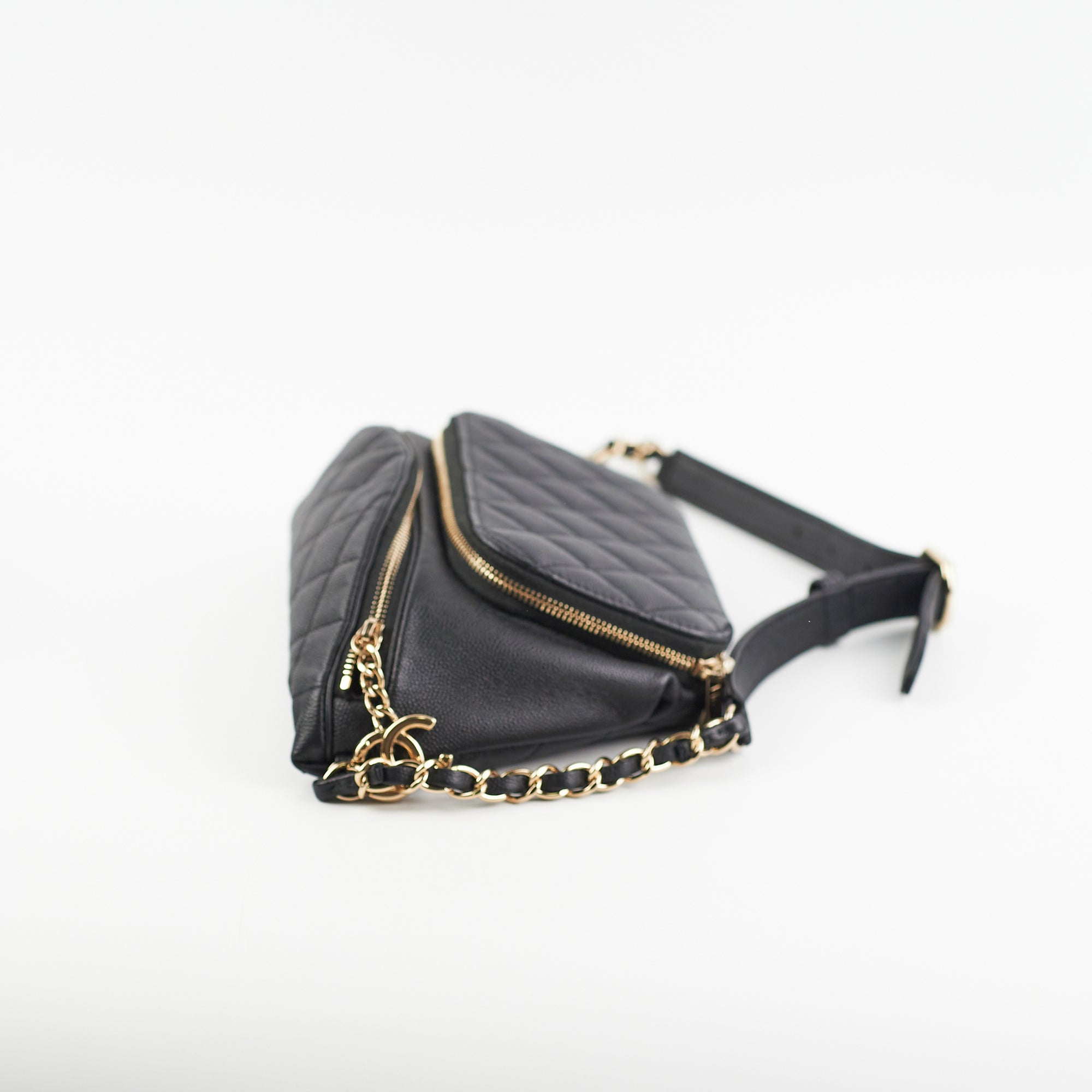 Chanel Caviar Quilted Business Affinity Waist Belt Bag Black - Luxury Crossbody Bag for Women, Perfect for Office, Travel & Evening Events