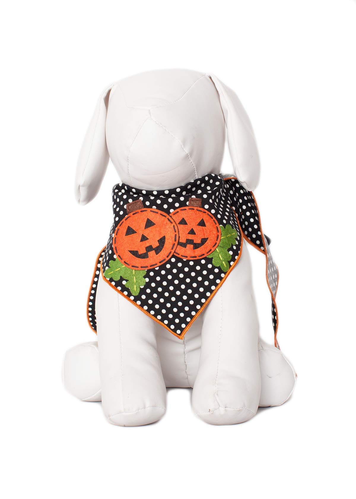 Halloween Dog Bandanas with Pumpkin Patch Design - 100% Cotton Pet Bandana for Medium to Large Dogs - Perfect for Halloween Costumes, Pet Parties & Photo Shoots