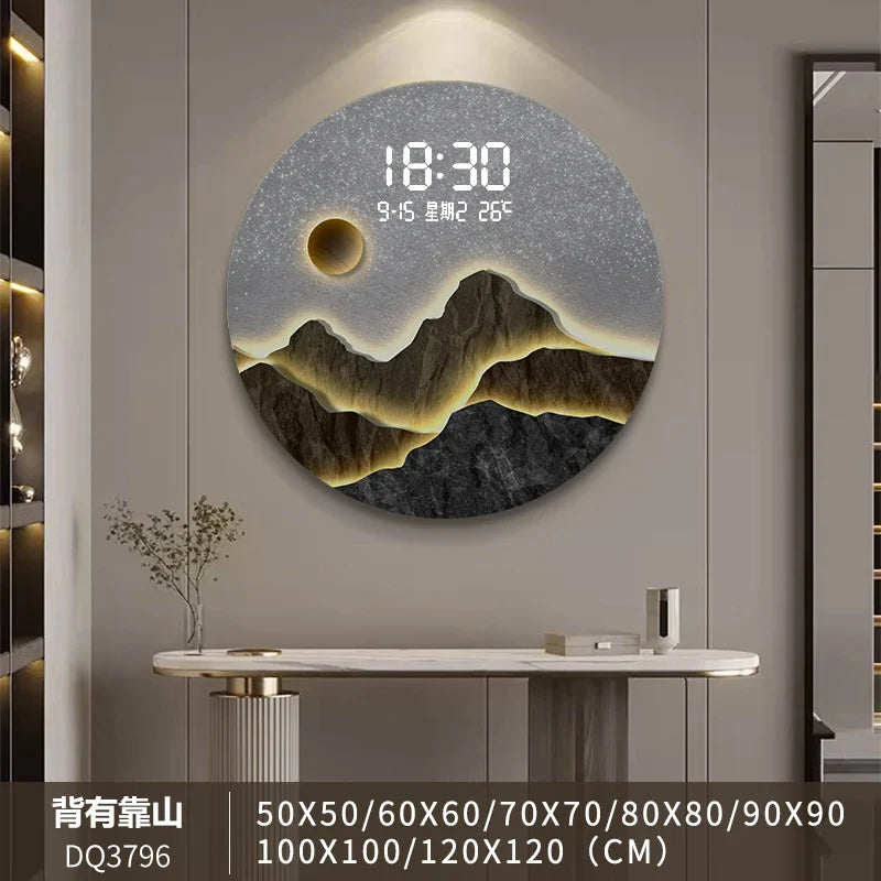 Nordic Wall Clock - Modern Minimalist Wooden Round Wall Clock for Living Room, Bedroom, Office - Silent Non-Ticking Quartz Movement - Perfect Home Decor Gift (12 inch)