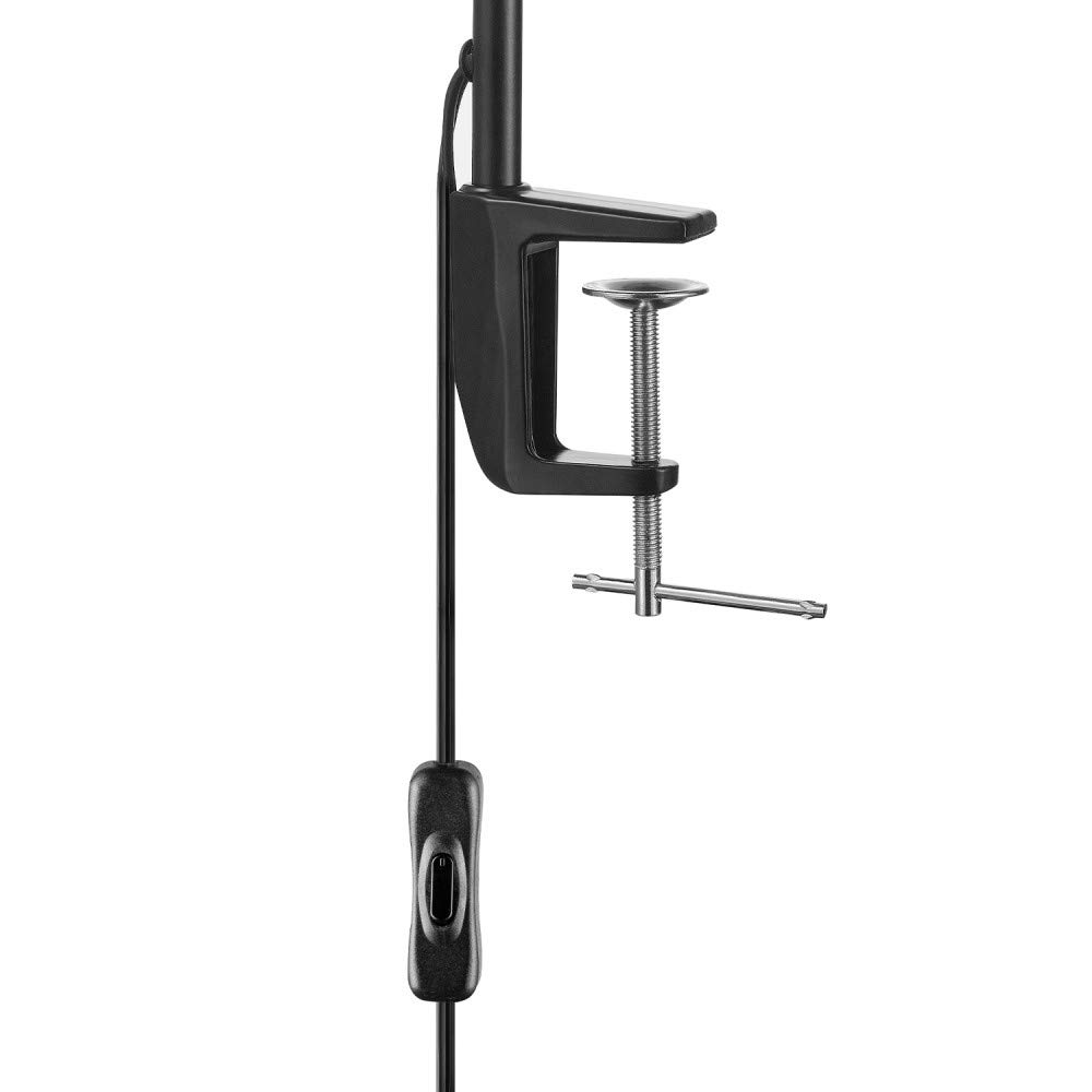 Globe Electric 52900 Lex Desk Lamp - Modern Black & Gold Adjustable LED Light for Home Office, Study, and Reading - Perfect for Workspaces, Dorm Rooms & Nightstands