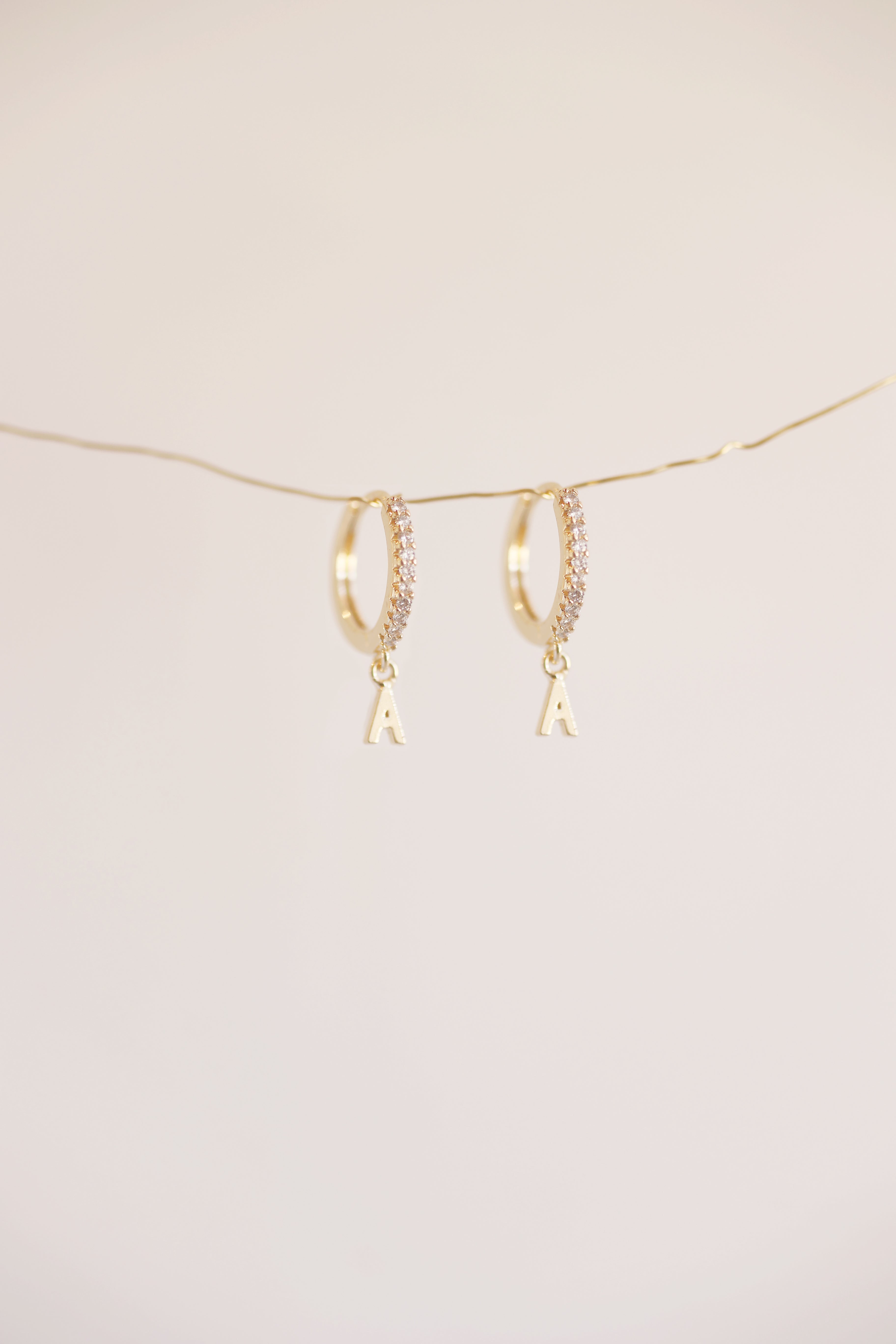 Mini Monogram Huggie Earrings - Personalized Gold Plated Hoop Earrings for Women, Perfect for Everyday Wear & Gifts