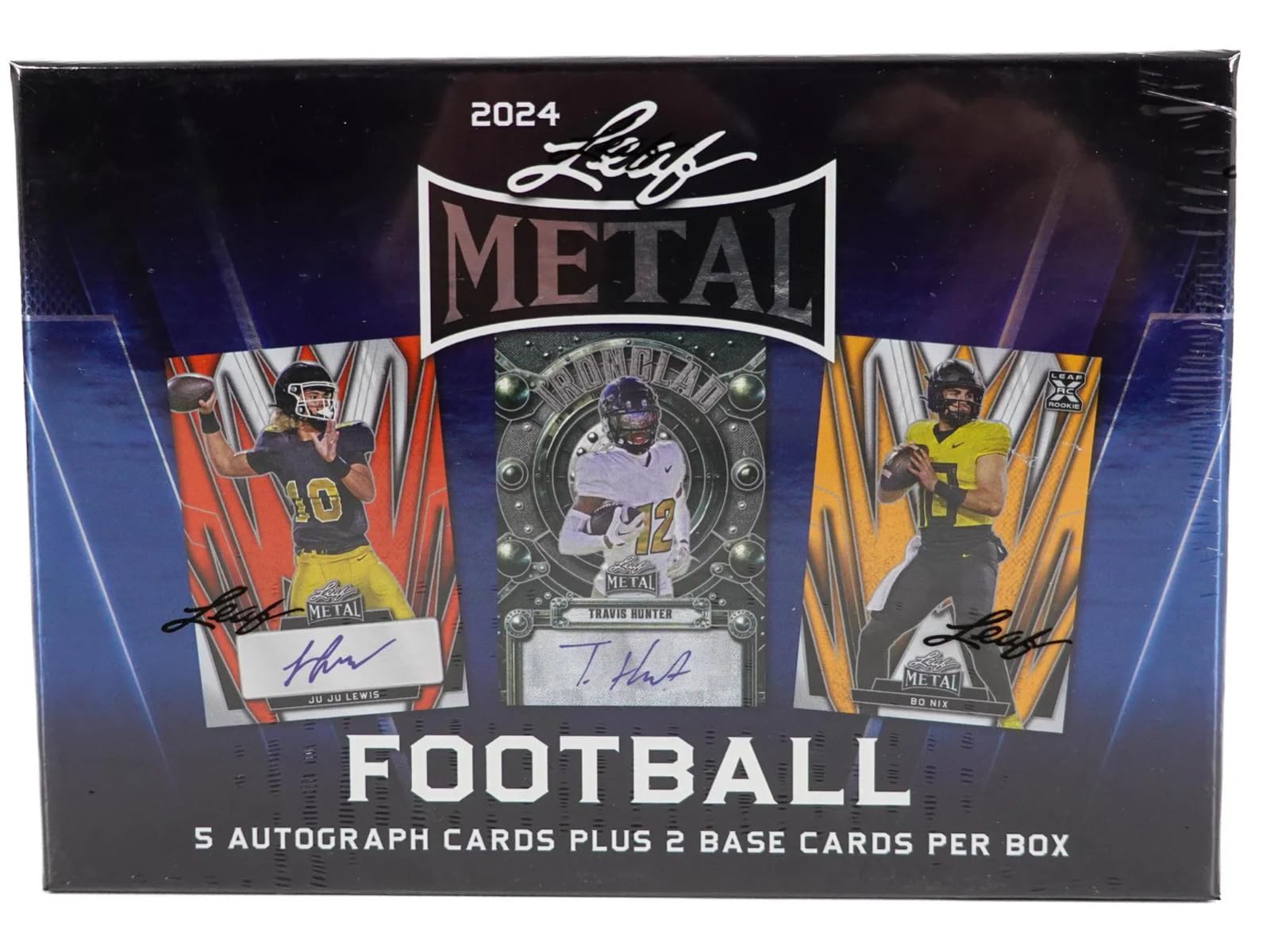 2024 TSV Leaf Metal Football Hobby Box - 1 Pack with 7 Trading Cards | Perfect for Collectors & Fantasy Sports Fans