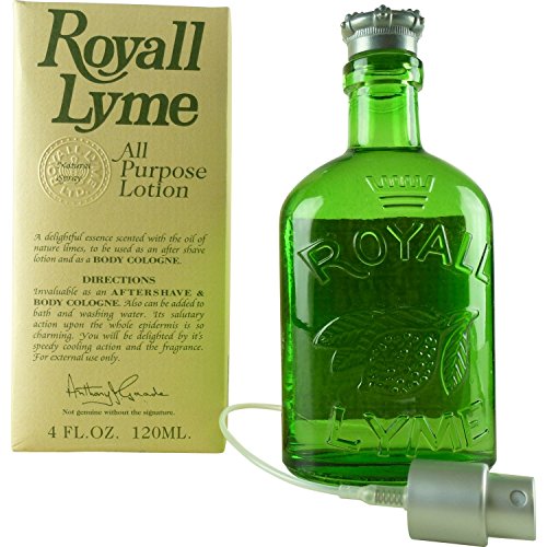Royall Lyme Cologne for Men - 4 oz All-Purpose Lotion & Fragrance | Fresh Scent for Daily Use, Work & Special Occasions