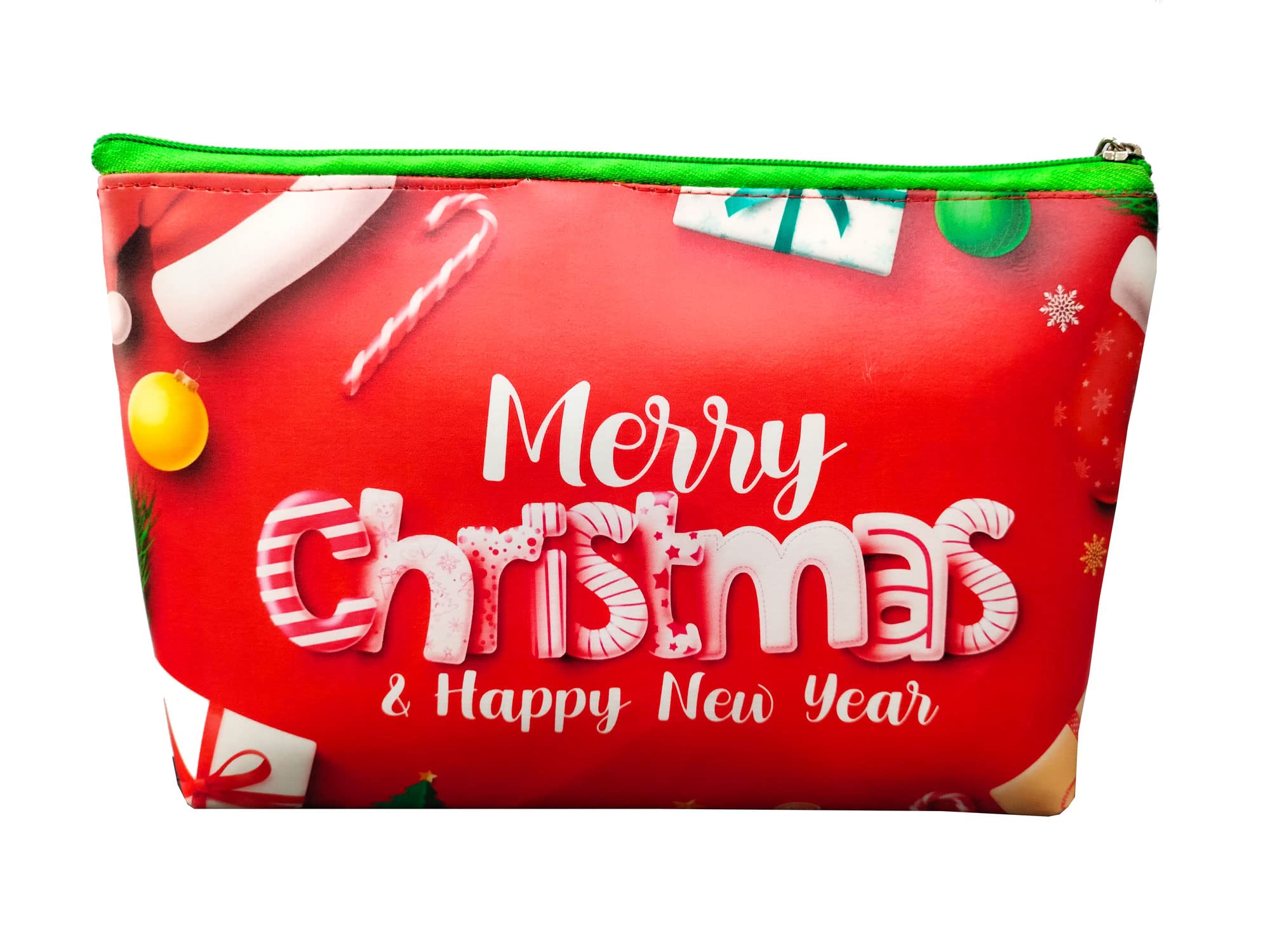 Neel® Large Capacity Santa Claus Themed Pencil Case for Kids - Waterproof Travel Pouch with Zipper Closure, Christmas & Birthday Gift for Girls & Boys (Red) - Perfect for School Supplies, Art Storage & Holiday Presents