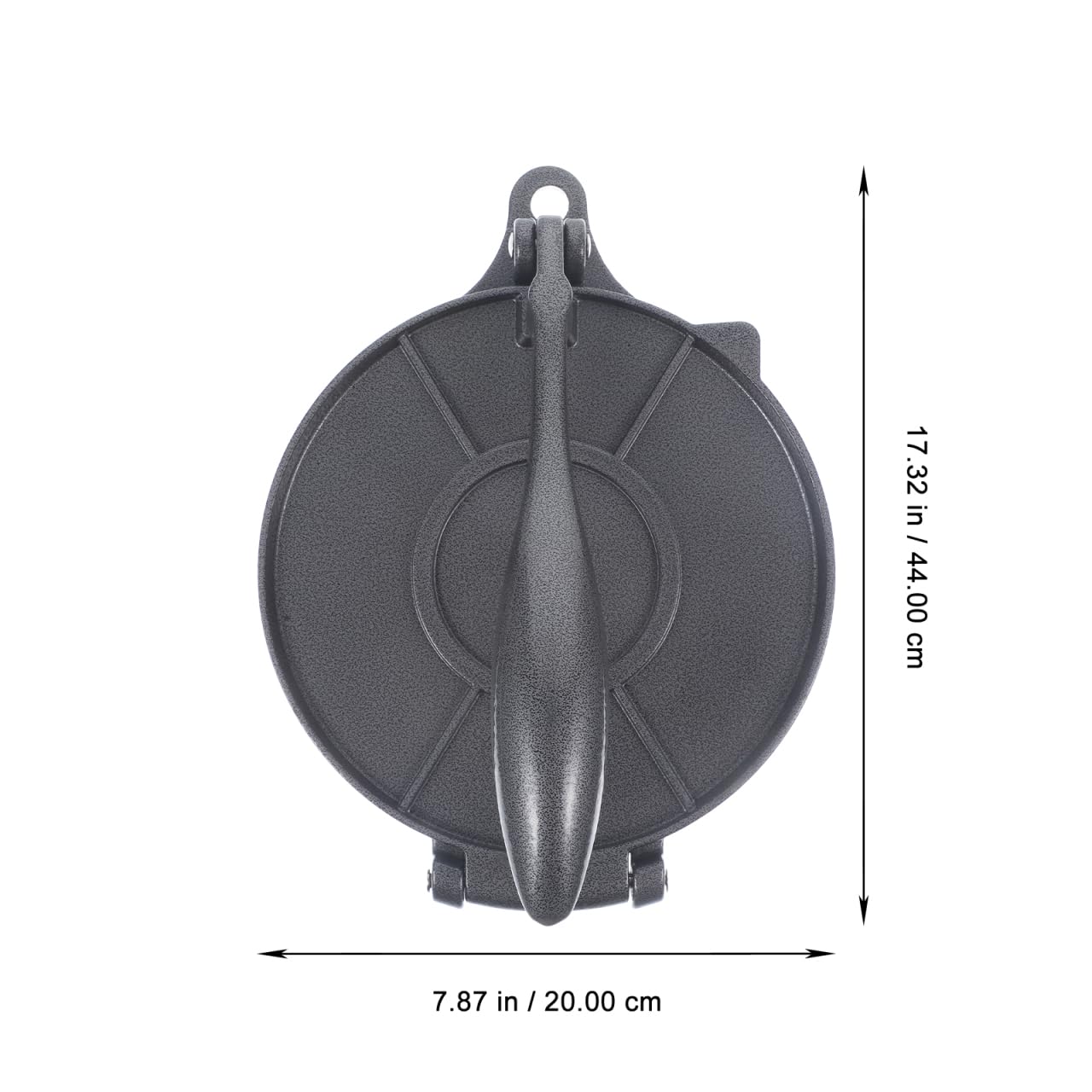 8 Inch Folding Aluminum Tortilla Press - Dough Press for Quesadillas, Empanadas, Roti & Pie - Grey - Perfect for Home Cooking, Baking & Mexican Cuisine