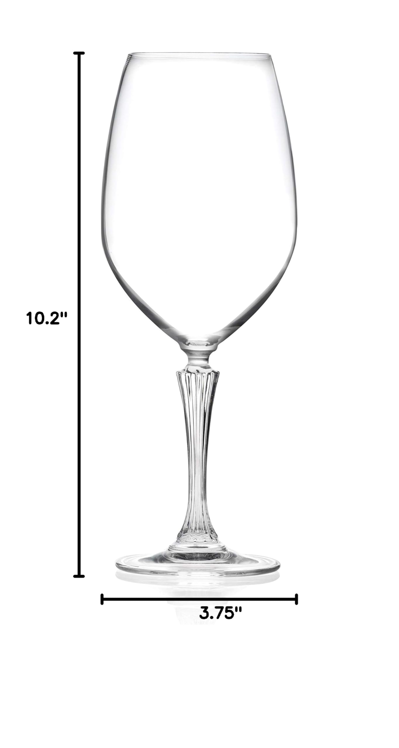 Premium Red Wine Glasses Set of 6 - 26oz Crystal Clear Goblets with Elegant Stem Design - Large Gran Cuvee Wine & Water Glasses - European Made Stemware for Fine Dining, Parties & Gifts